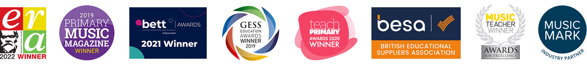 Awards and recognition for the Charanga music education platform and digital learning resources